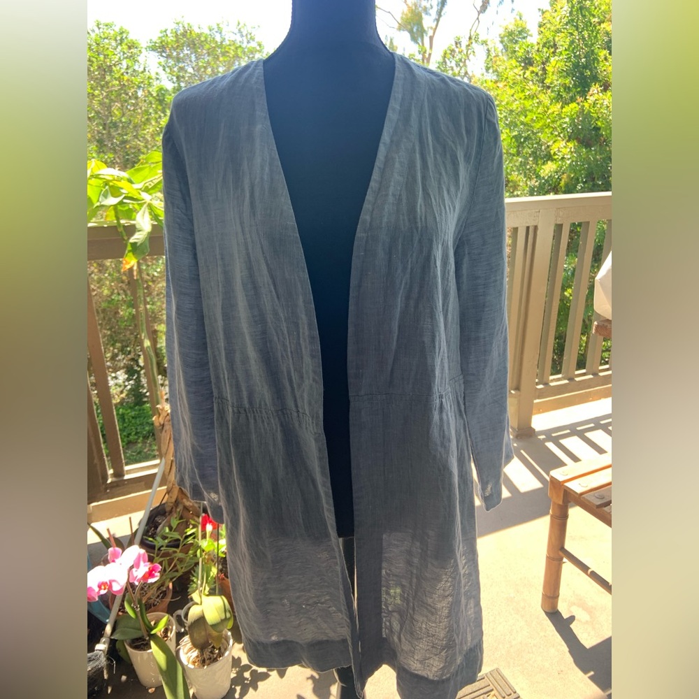 Eileen Fisher Linen long Jacket size S/P